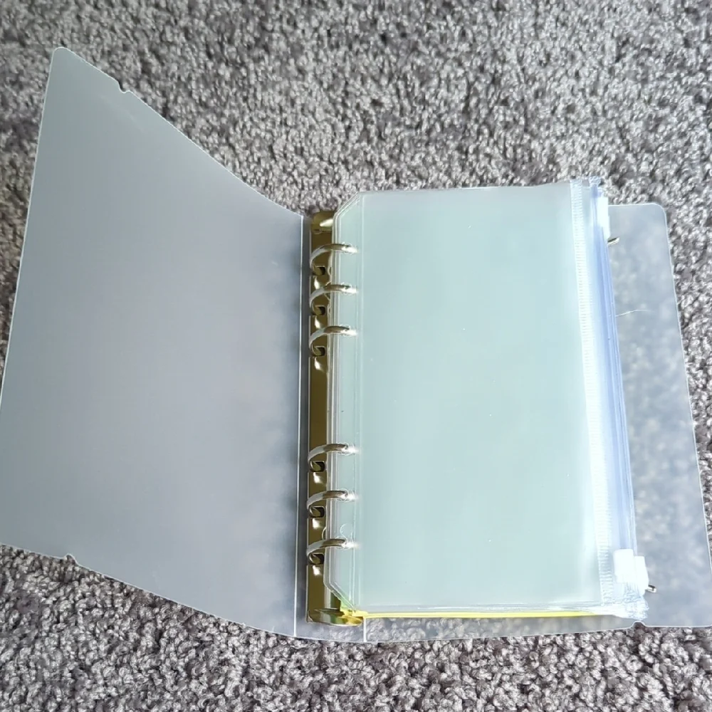 Green and Yellow Planner with Clear Cover